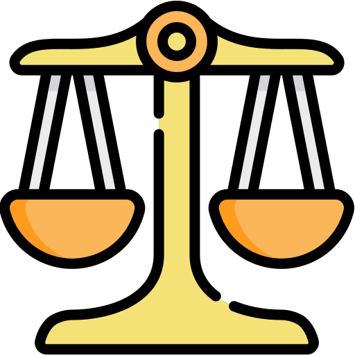 Balance justice scale truth judge icon
