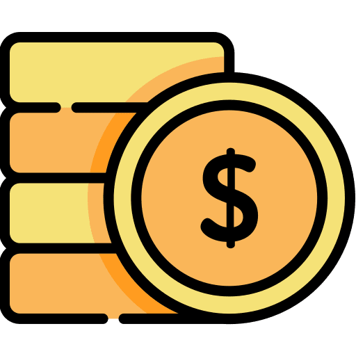 Coins business and finance stack currency icon