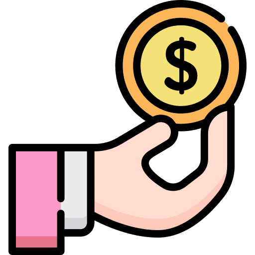 Coin commerce and shopping money currency icon