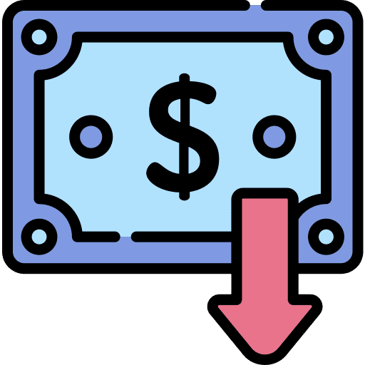 Decrease decrease reduction commerce and shopping icon