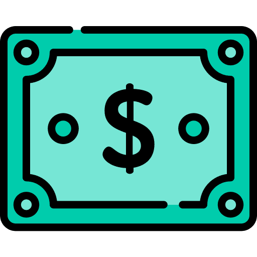 Dollar banknote currency bill icon