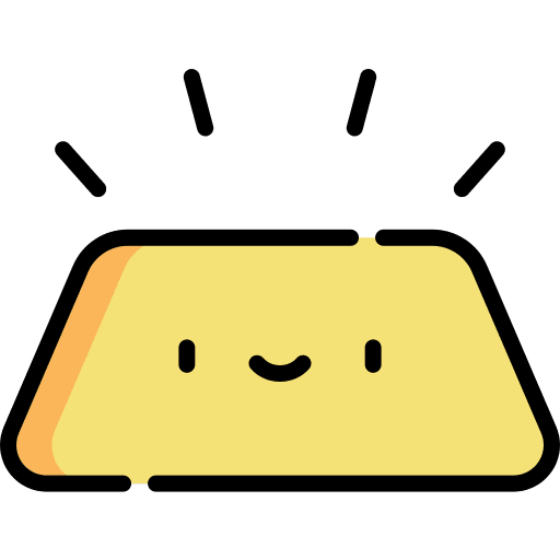 Gold ingot gold ingot gold business and finance icon