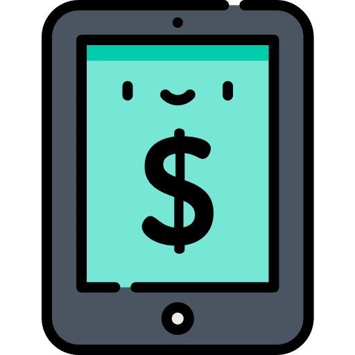 Money mobile electronics technology icon
