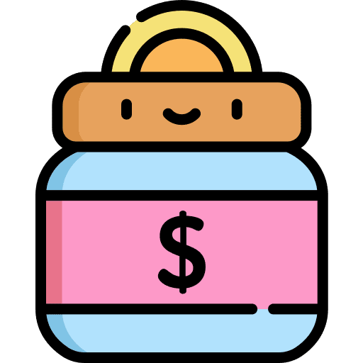 Savings smileys save jar icon