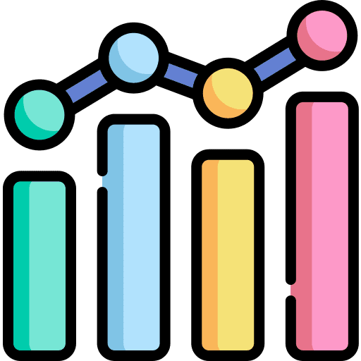 Statistics business and finance bar chart statistics icon