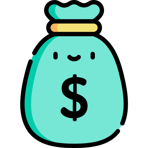 Money bag bank banking smileys icon