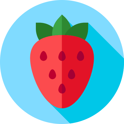 Strawberry cereal food and restaurant organic icon