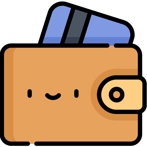 Wallet purse pay smileys icon