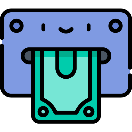 Withdraw smileys commerce and shopping money icon