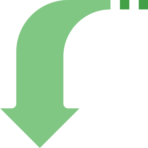 Downward step trajectory ui icon