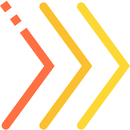 Three arrow direction points icon