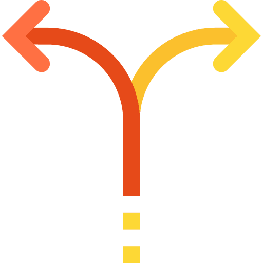 Two ways direction arrows two way icon