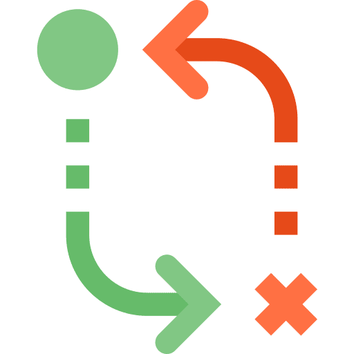 Wrong directional miscellaneous multimedia option icon