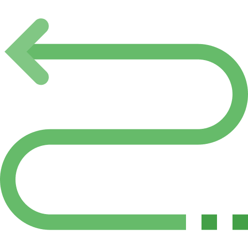 Zig zag orientation directional road icon