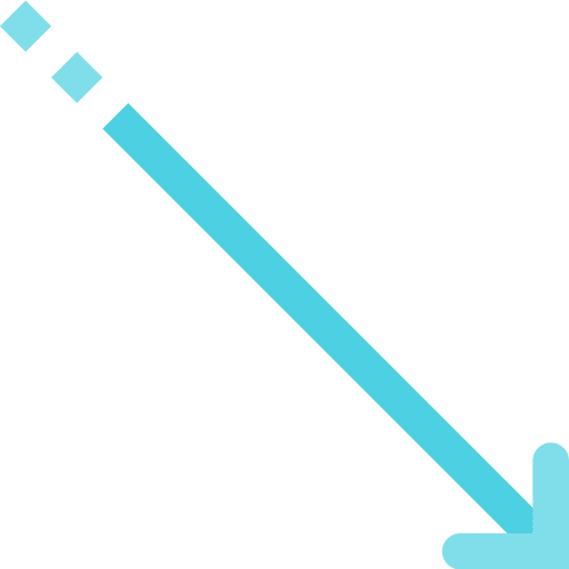 Bottom corner point to arrow icon