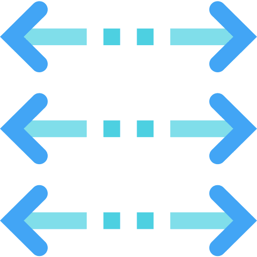 Double double horizontal arrows resizing icon