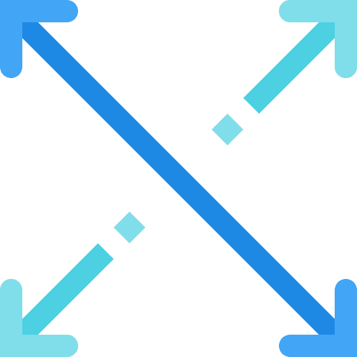 Arrows expand interface orientation icon