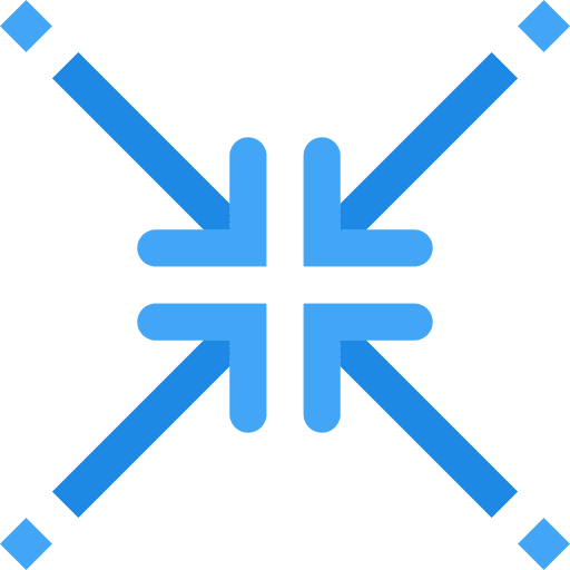 Center shrink arrows resize icon