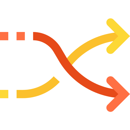 Shuffle random change symbols icon