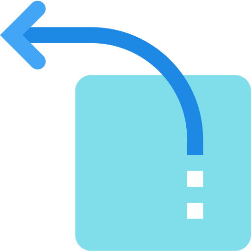 Turn interface curve trajectory icon