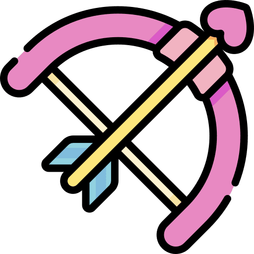 Arrow lovely bow arrow icon
