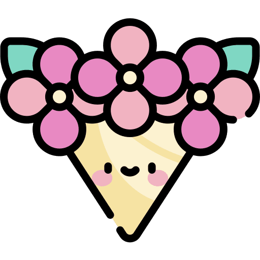 Bouquet love flowers valentines day icon