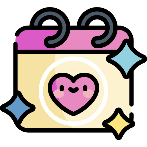 Calendar date exercise wedding icon