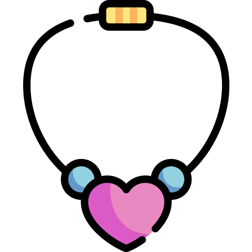 Necklace jewelry heart chain icon