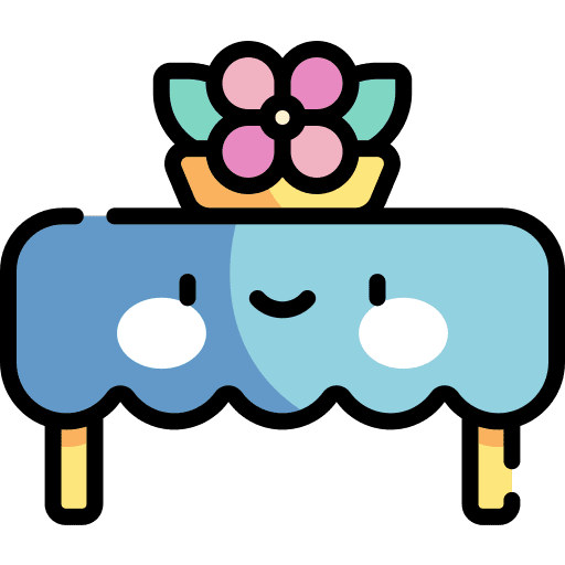 Table smile furniture and household furniture icon