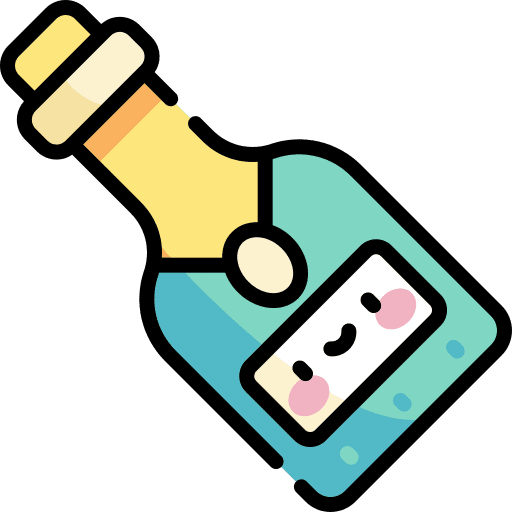 Champagne smile bottle drink icon