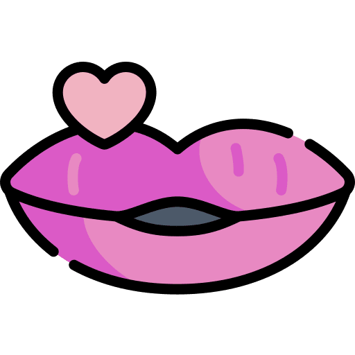 Kiss lips femenine love and romance icon