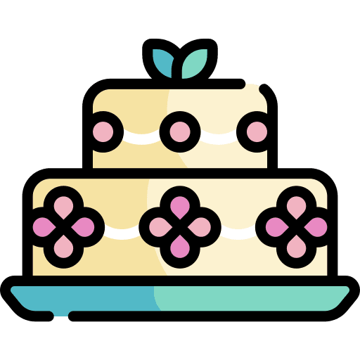 Cake dessert food and restaurant cake icon