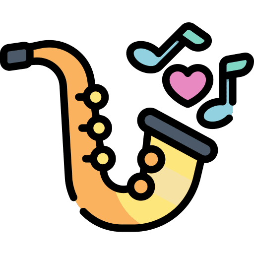 Saxophone quavers sax music icon