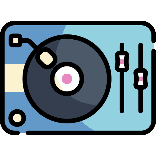 Turntable technology vinyl lp icon
