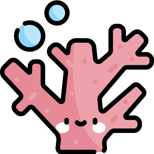 Coral underwater marine sea life icon
