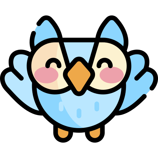 Owl wild life hunter bird icon