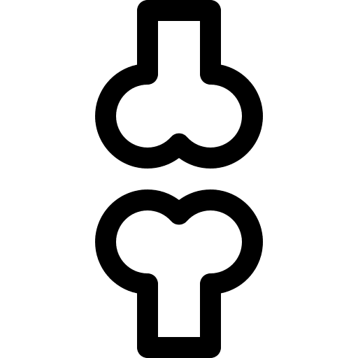Bone knee joint articulation icon