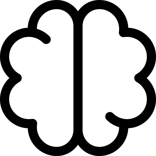 Brain body organ human brain anterior part icon