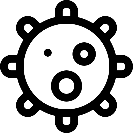 Bacteria science biology virus icon