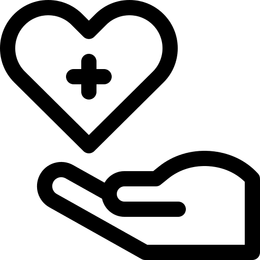 Health hand symbol health insurance icon