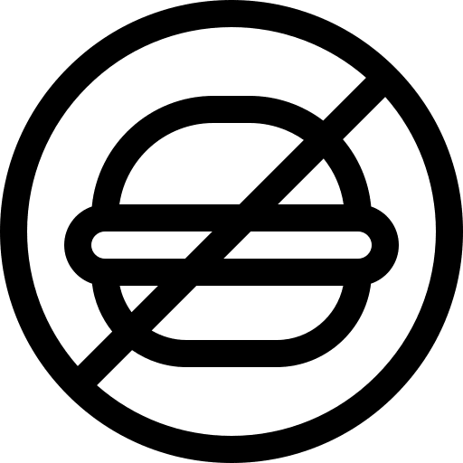 No junk food no burger no food no icon