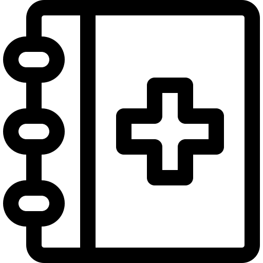 Health cross healthcare and medical book icon