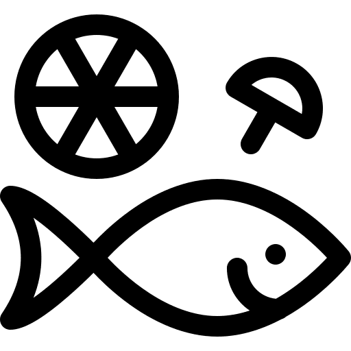 Healthy food fish organic food icon