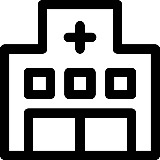 Hospital health clinic architectonic architecture and city icon