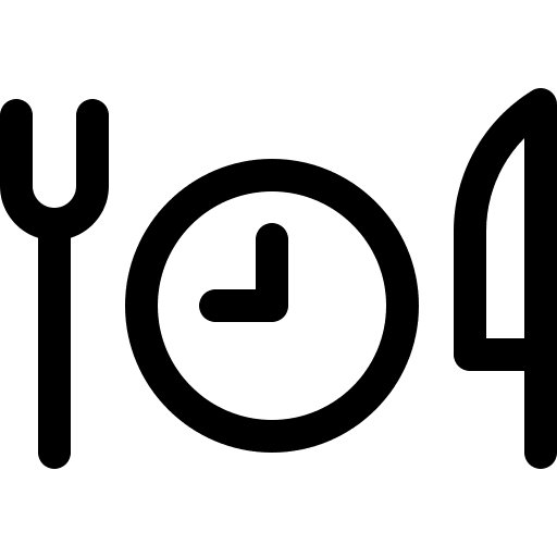 Time to eat tools and utensils fork time to eat icon