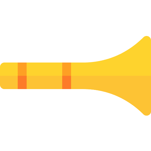 Horn wind instrument music and multimedia horn icon