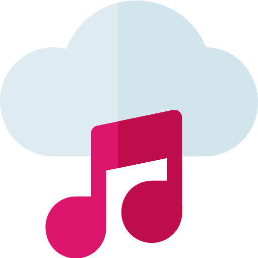 Cloud music and multimedia data interface icon