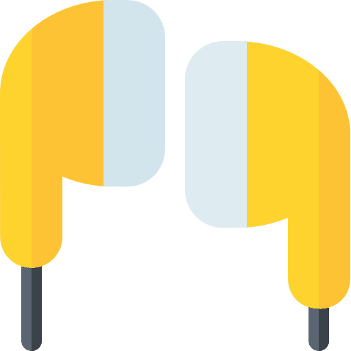Earphones technology audio headphones icon