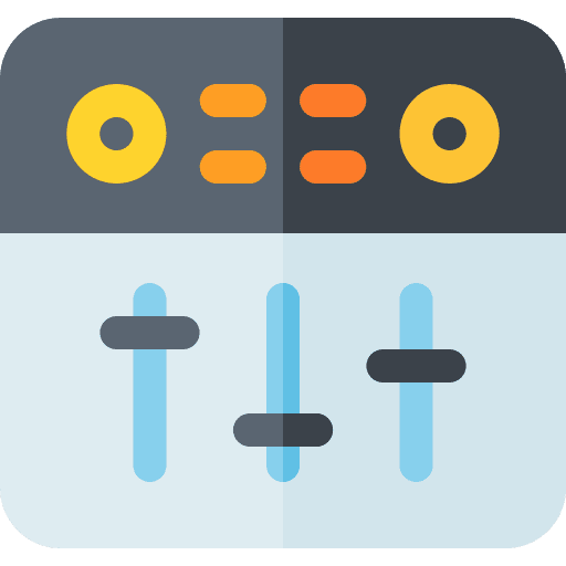 Equalizer music and multimedia technology mixer icon