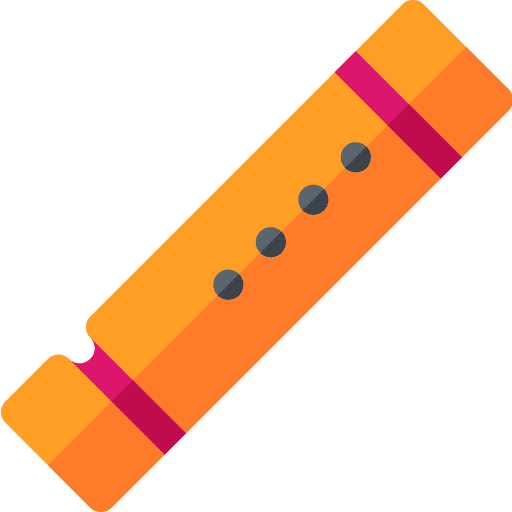 Flute music music and multimedia wind instrument icon